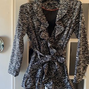 Sandro Paris Adorable Black and Cream Jacket